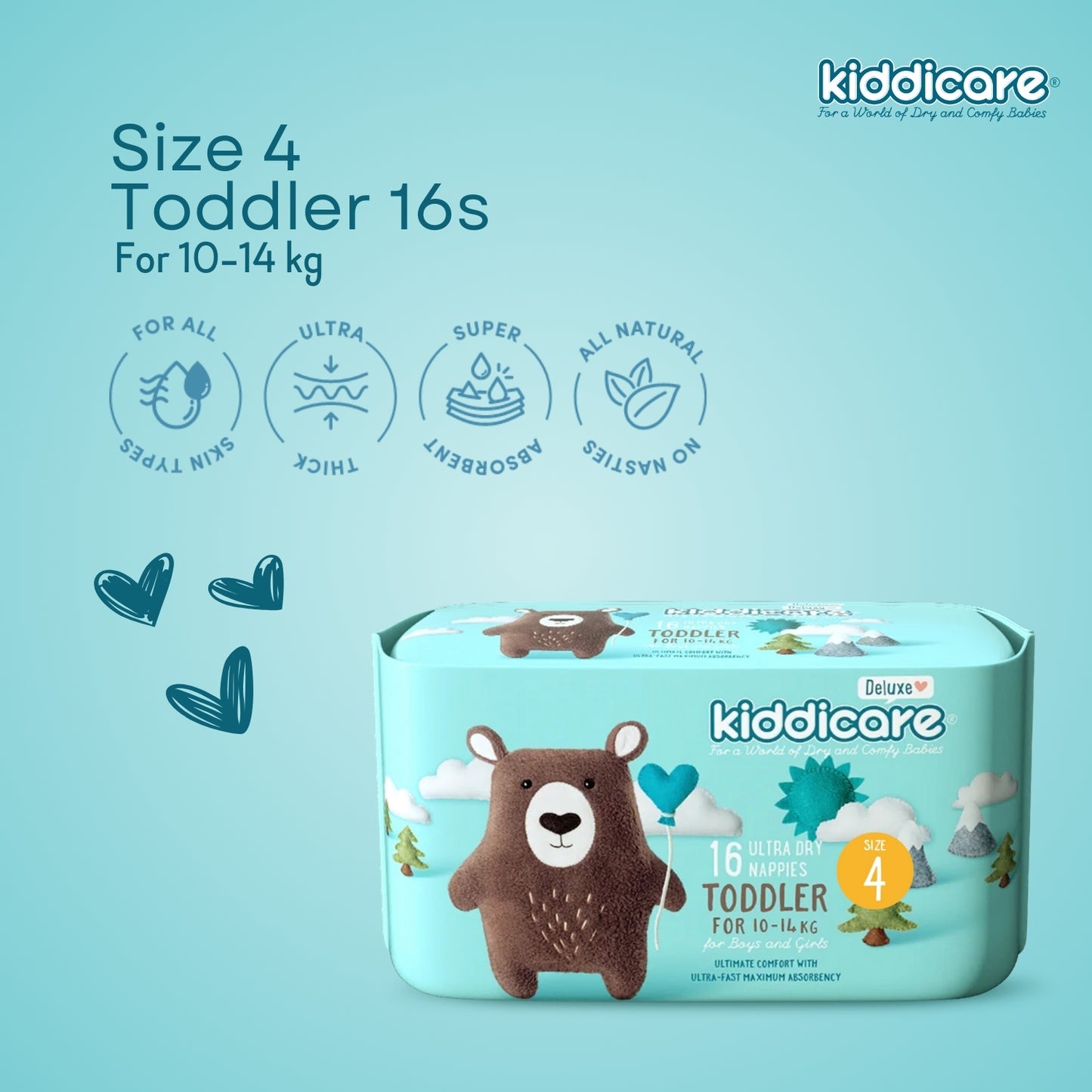 Kiddicare Toddler Nappies Size 4