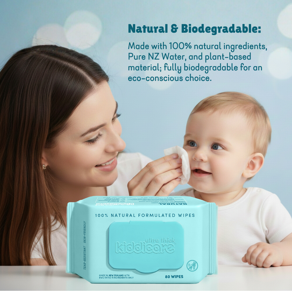 Kiddicare Ultra Thick 100% Natural Ingredients - 80 Wipes