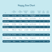 Load image into Gallery viewer, nappy size chart for baby
